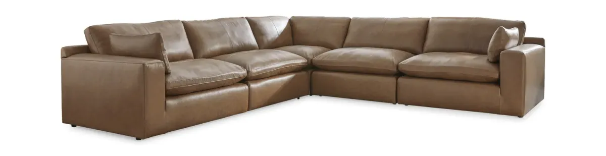 Celine 5 Piece Leather Sectional