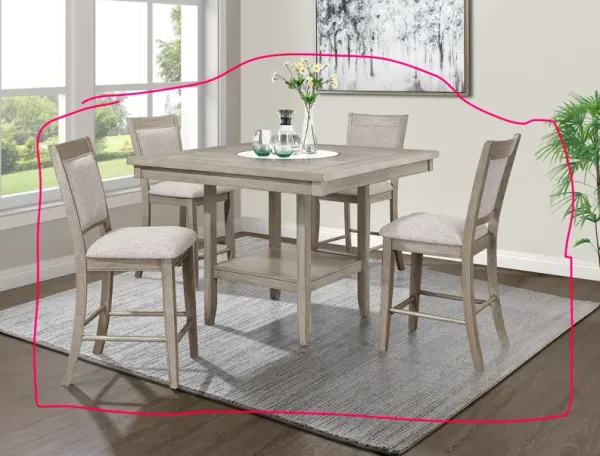 Amelia Counter Height Table With 4 Stools