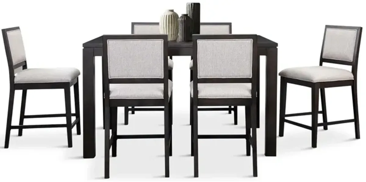 Oscar Counter Table with 6 Chairs
