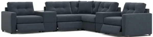 ModularOne 7 Piece Sectional With 3 Power Reclining Chairs - Navy