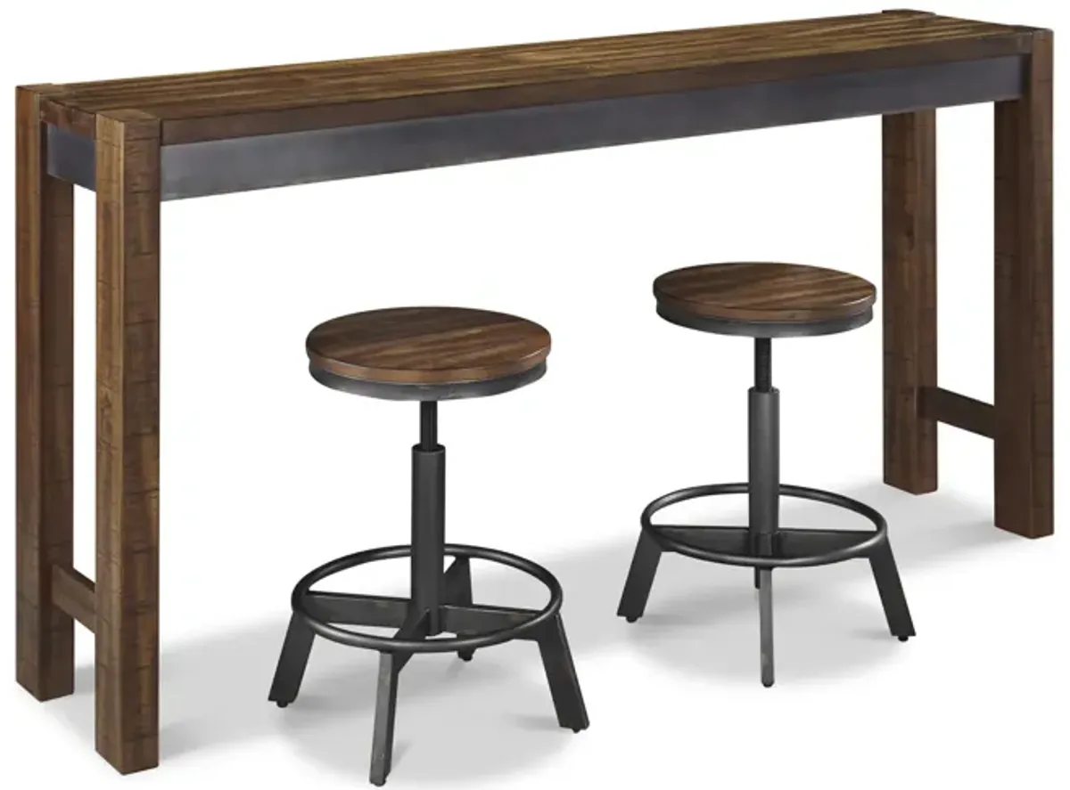 Torjin Sofa Bar Table With 2 Stools