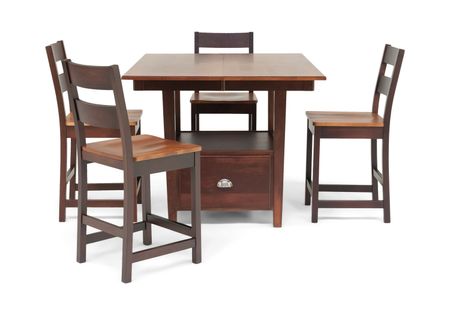 Larkin Gathering Table With 4 Taylor Counter Stools