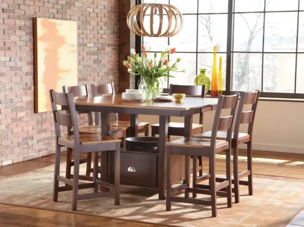Larkin Gathering Table With 4 Taylor Counter Stools