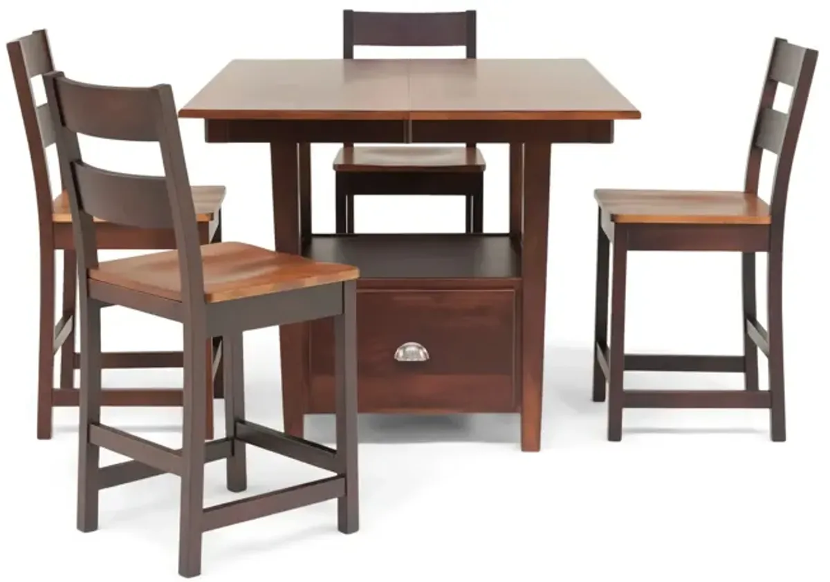 Larkin Gathering Table With 4 Taylor Counter Stools