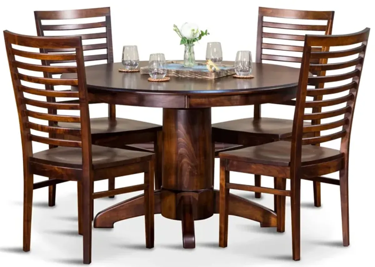 Tucson Amish Maple Round Table With 4 Chairs