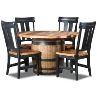 Old Globe Granary Top Whiskey Barrel Table And 4 Chairs