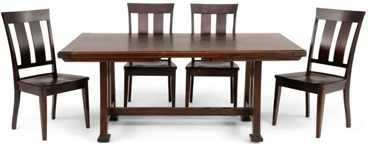 Springfield Trestle Table And 4 Side Chairs