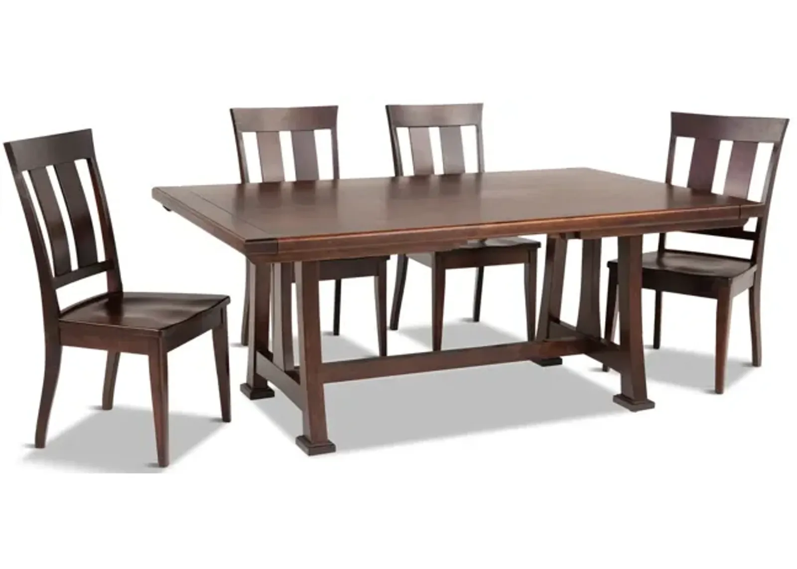 Springfield Trestle Table And 4 Side Chairs