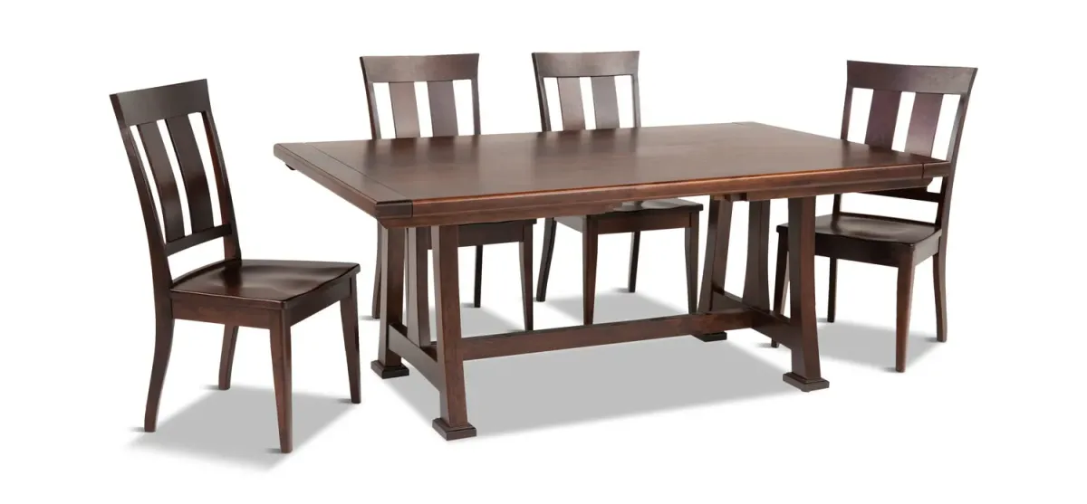 Springfield Trestle Table And 4 Side Chairs