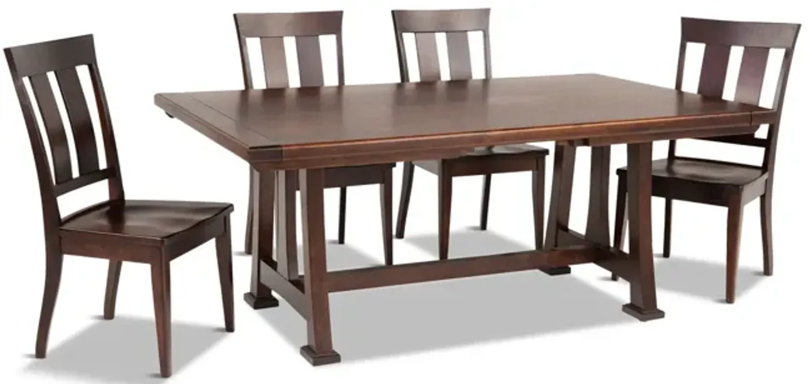 Springfield Trestle Table And 4 Side Chairs