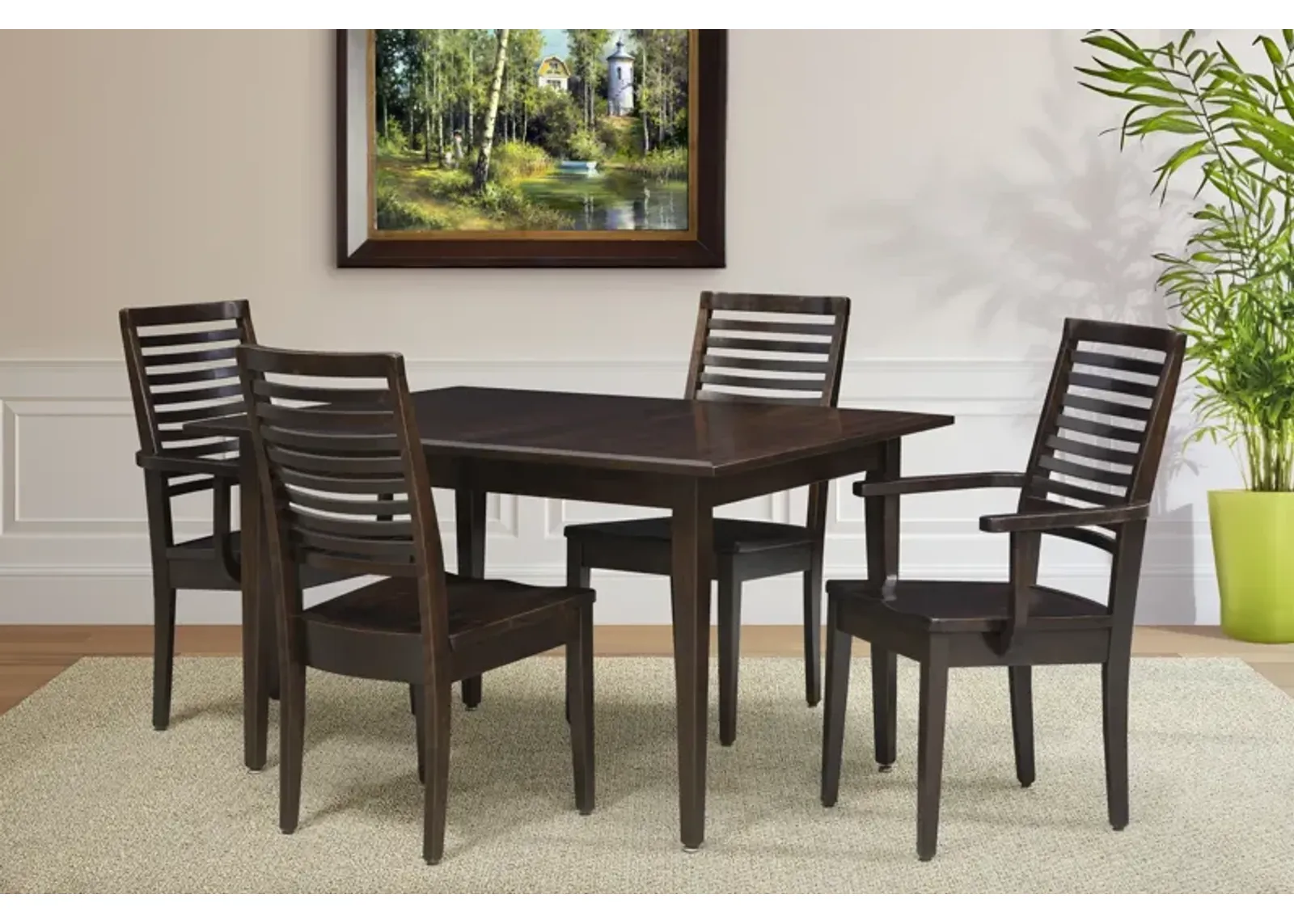 Casual Comfort Leg Table With 4 Side Chairs And 2 Arm Chairs