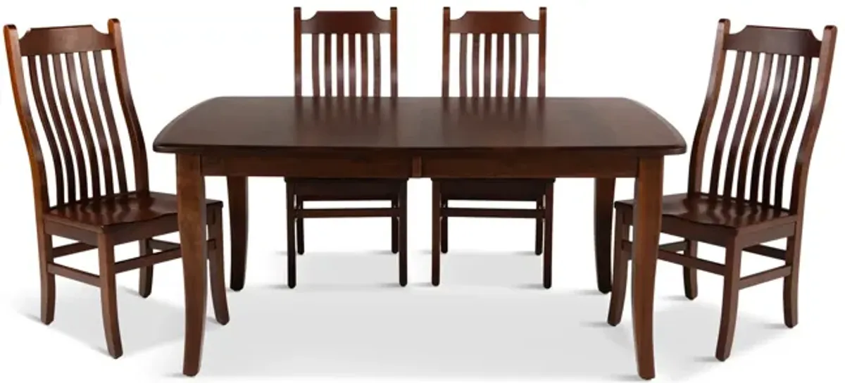 Easton Pike Leg Table With 4 Side Chairs