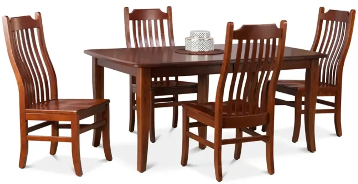 Easton Pike Leg Table With 4 Side Chairs