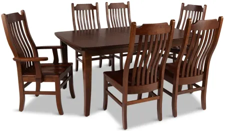 Easton Pike Leg Table with 4 Side Chairs and 2 Arm Chairs