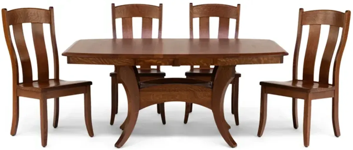 Fort Knox Trestle Table With 4 Side Chairs