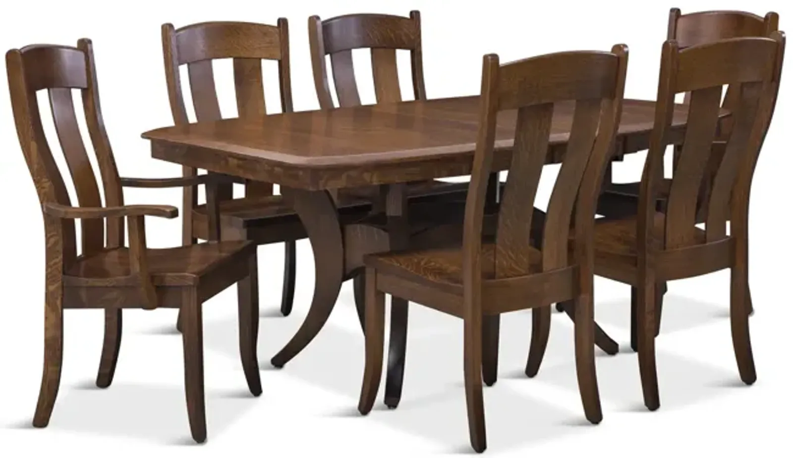 Fort Knox Trestle Table With 4 Side Chairs And 2 Arm Chairs