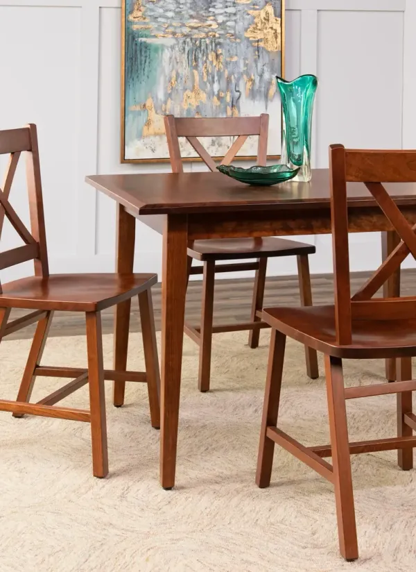 Eagle Mountain Dining Table With 4 X Back Chairs - Cherry
