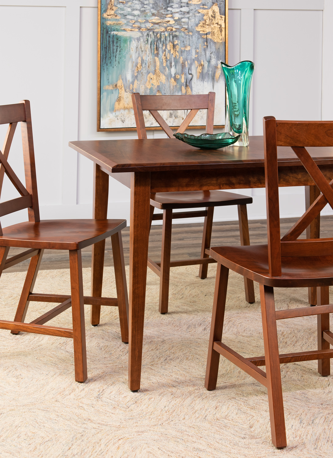 Eagle Mountain Dining Table And 4 X Back Chairs Cherry