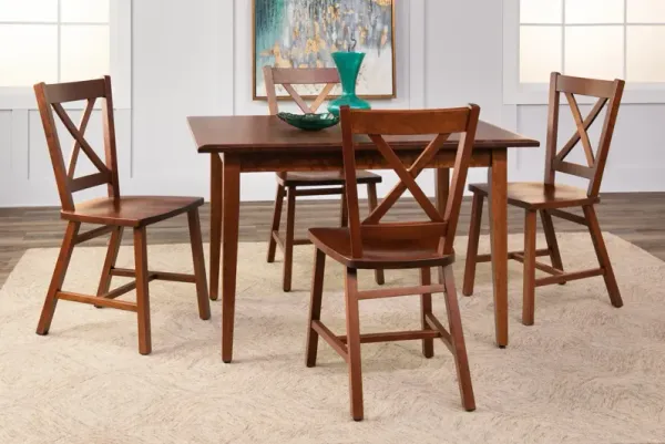 Eagle Mountain Dining Table With 4 X Back Chairs - Cherry
