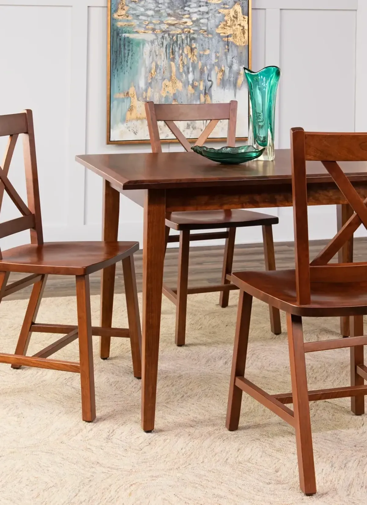 Eagle Mountain Dining Table And 4 X Back Chairs - Cherry