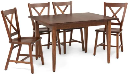 Eagle Mountain Dining Table And 4 X Back Chairs - Cherry