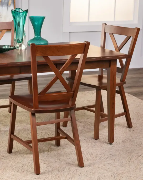 Eagle Mountain Extension Table With 4 X Back Chairs - Cherry