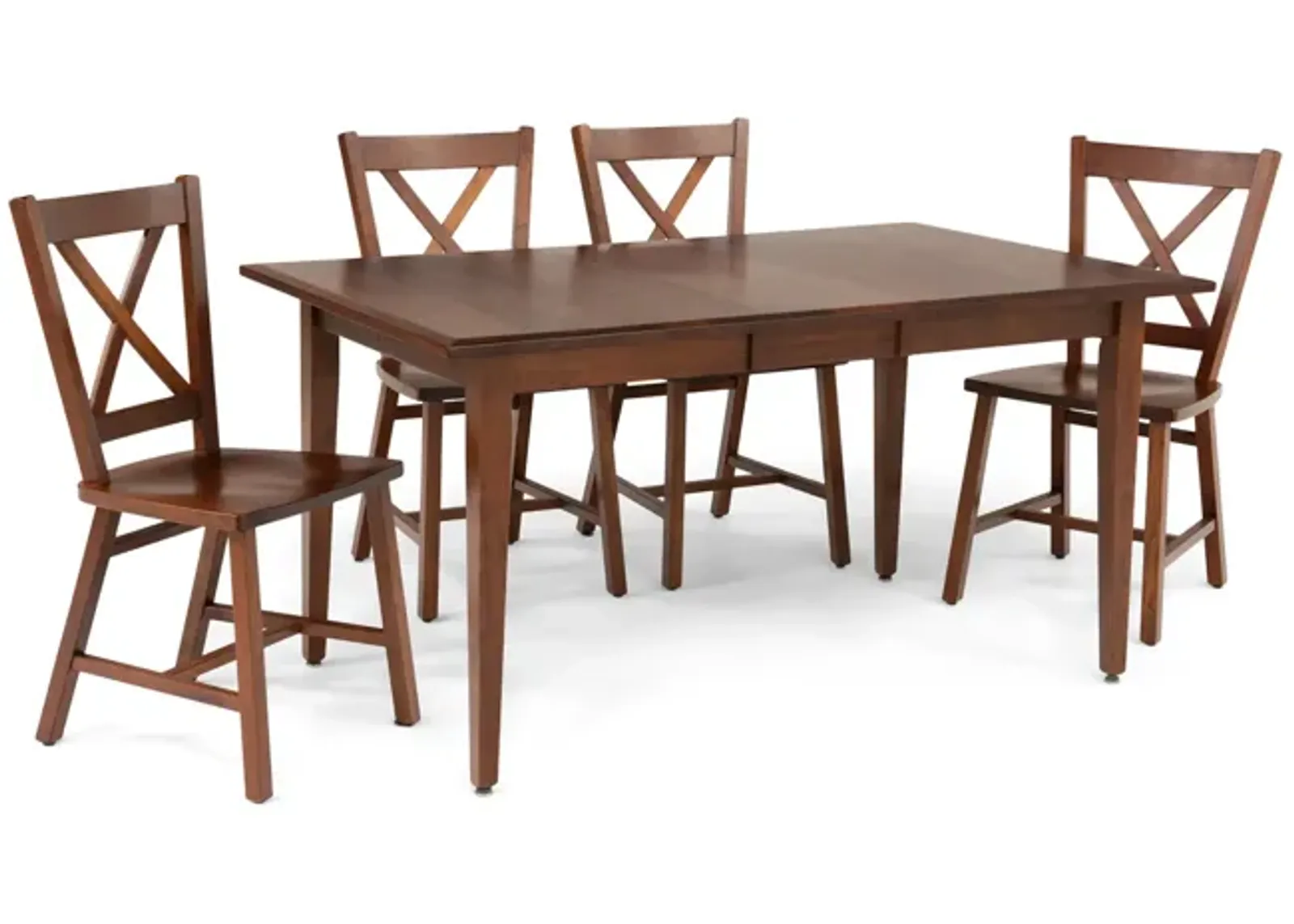 Eagle Mountain Extension Table And 4 X Back Chairs - Cherry