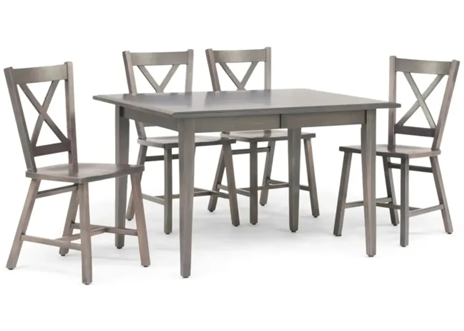 Eagle Mountain Dining Table And 4 X Back Chairs - Grey