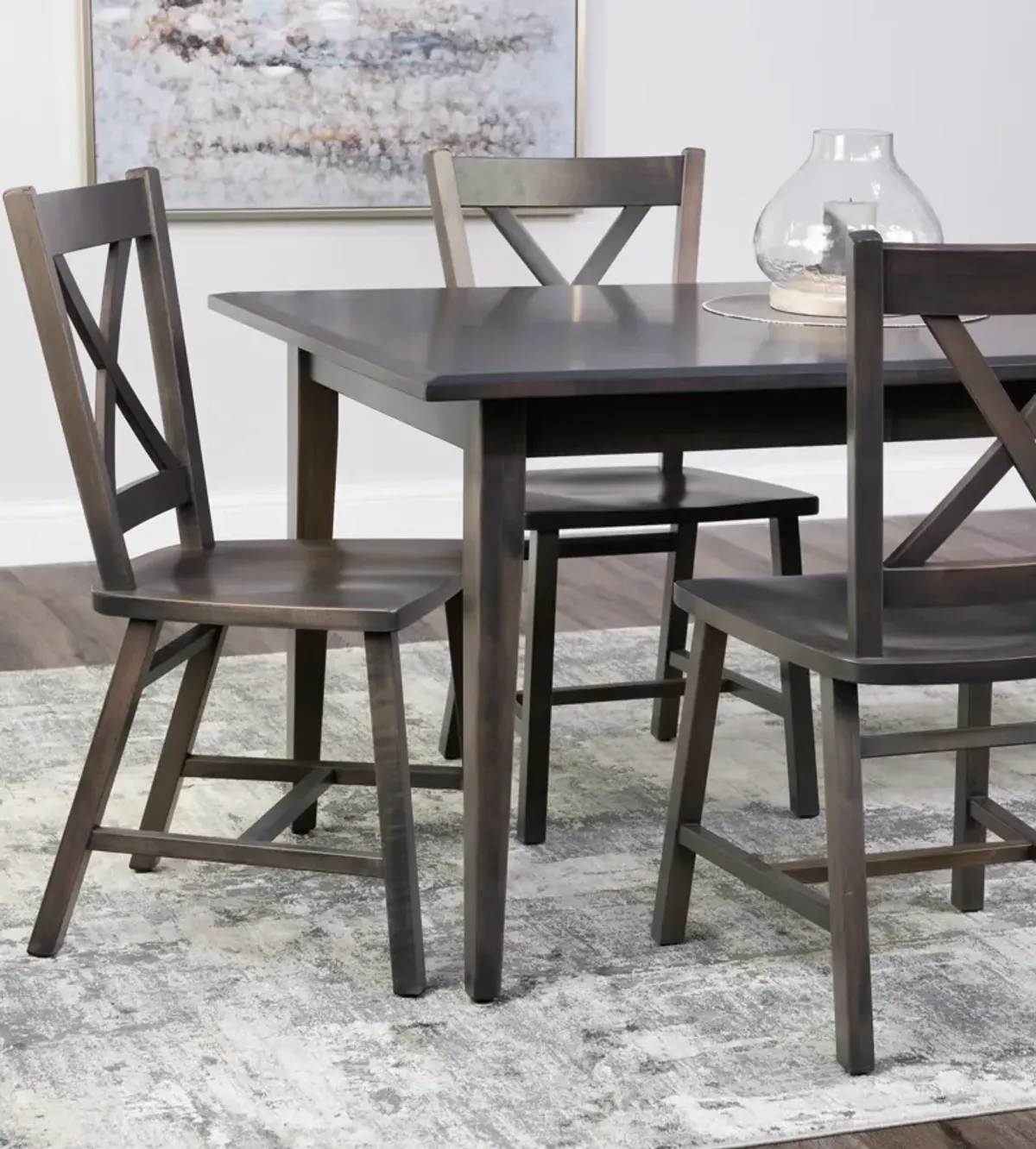 Eagle Mountain Extension Table And 4 X Back Chairs - Grey