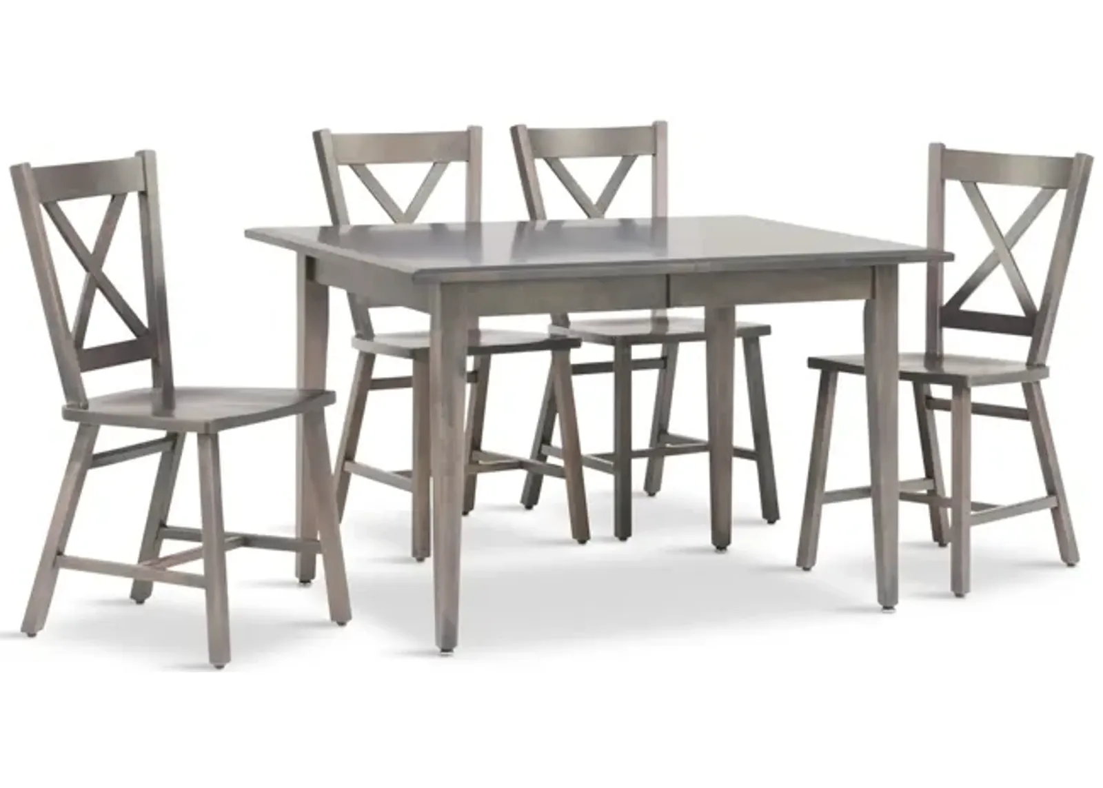 Eagle Mountain Extension Table And 4 X Back Chairs - Grey