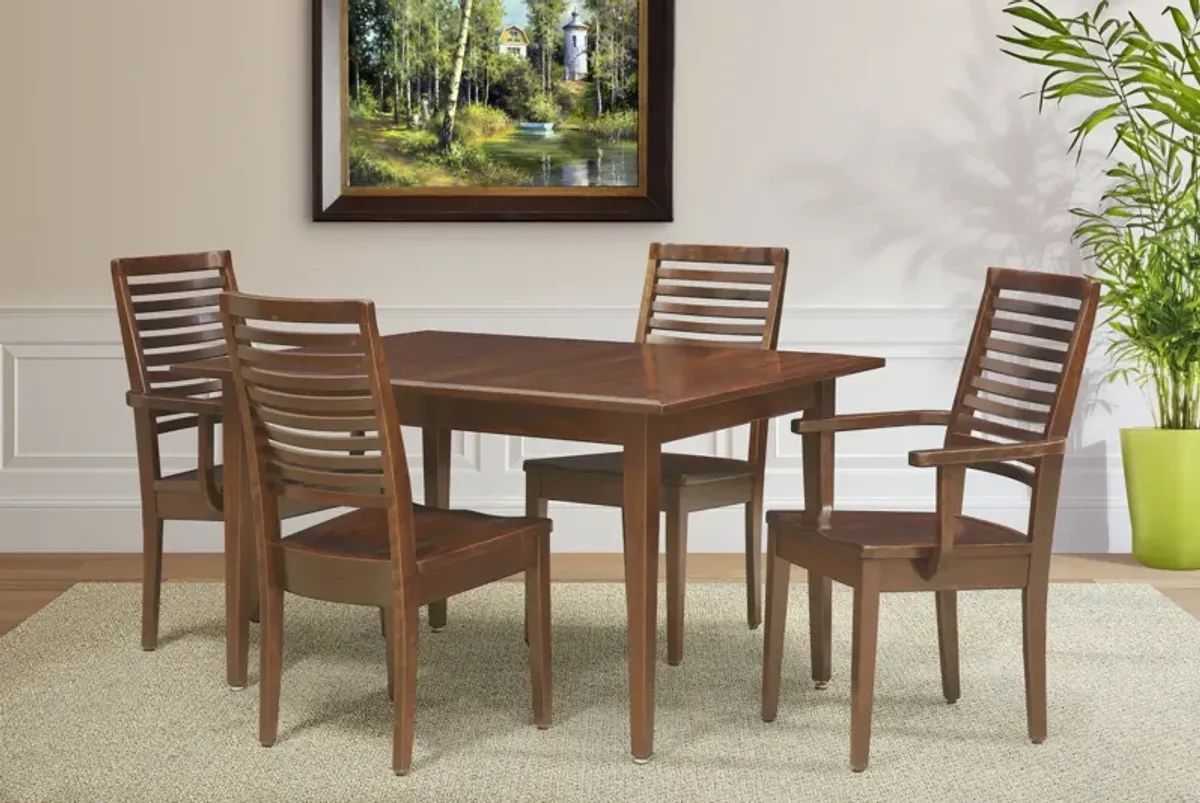Eagle Mountain Dining Table And 4 Ladderback Side Chairs - Cherry