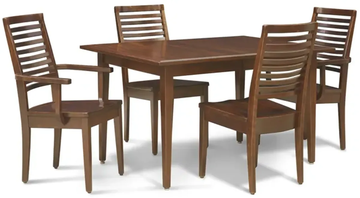 Eagle Mountain Dining Table And 4 Ladderback Side Chairs - Cherry