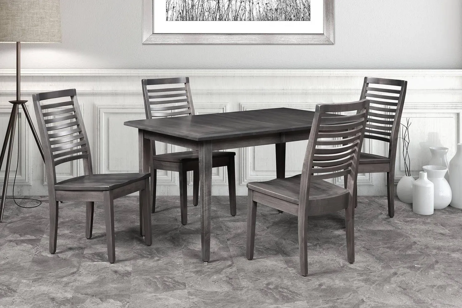 Eagle Mountain Extension Table And 4 Cardis Chairs - Grey