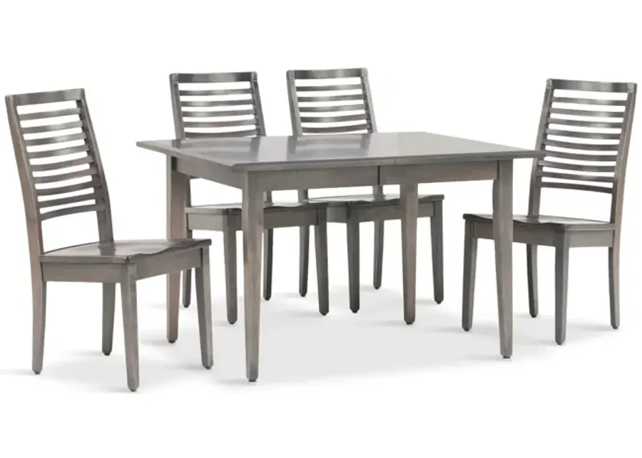 Eagle Mountain Extension Table And 4 Cardis Chairs - Grey