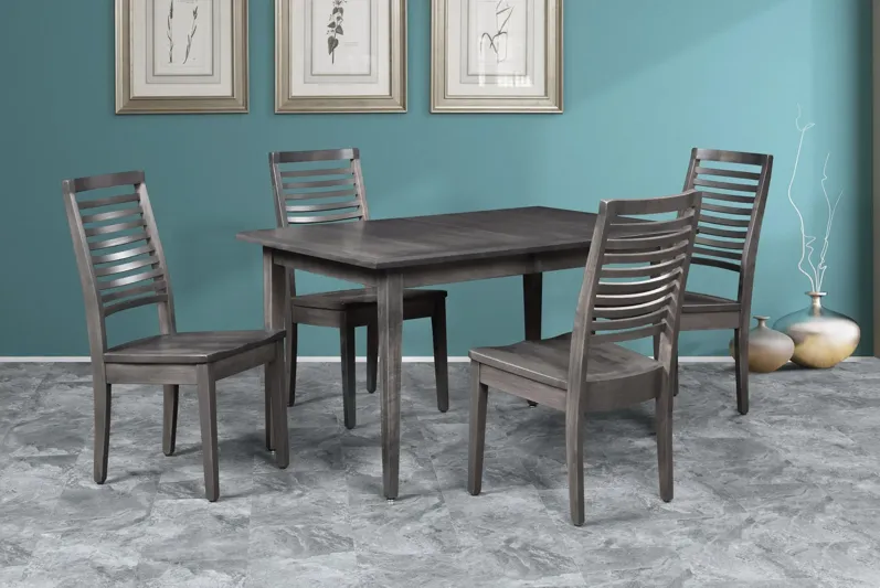 Eagle Mountain Dining Table And 4 Ladderback Chairs - Grey