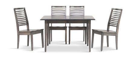 Eagle Mountain Dining Table And 4 Ladderback Chairs - Grey