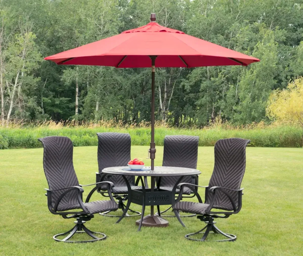 San Tropez 5 Piece Woven Patio Dining Set