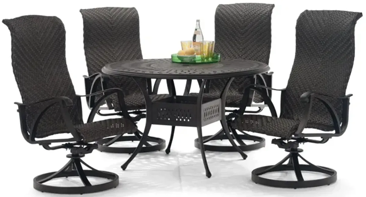 San Tropez 5 Piece Woven Patio Dining Set