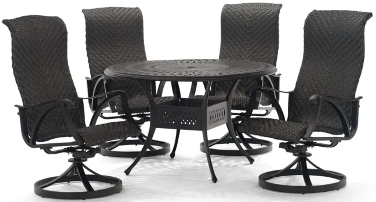 San Tropez 5 Piece Woven Patio Dining Set