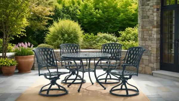 Bellmore 5 Piece Swivel Patio Dining Set