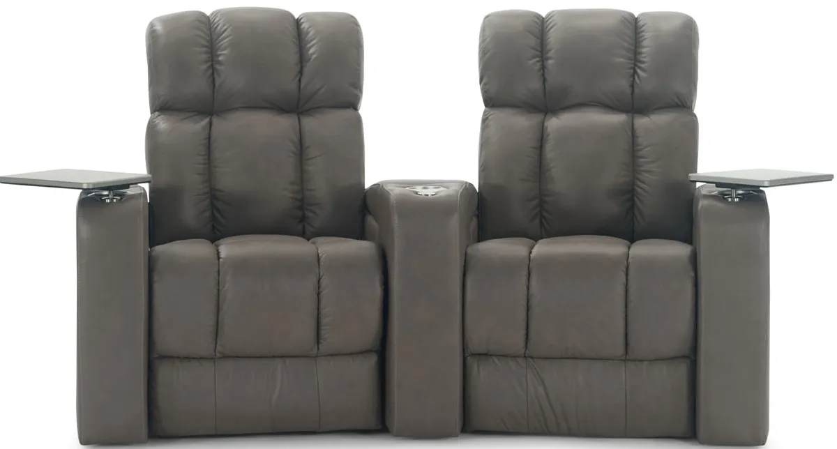 Ovation 2 Piece Leather Power Reclining Home Theater