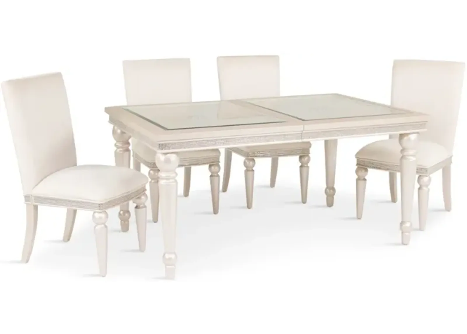 Glimmering Heights Dining Table with 4 Side Chairs