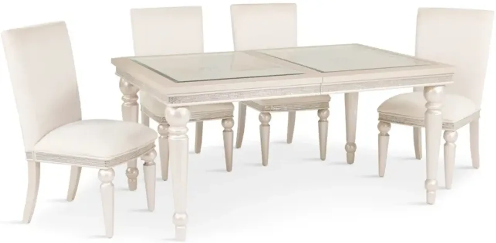 Glimmering Heights Dining Table with 4 Side Chairs