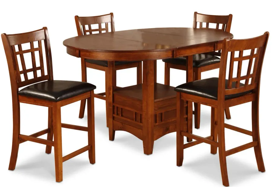 Mission Park Counter Table And 4 Counter Stools