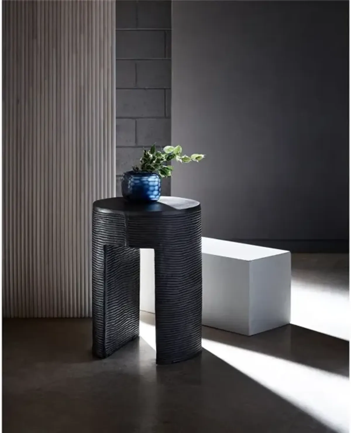 Universal Curated Carr Dark Navy Side Table