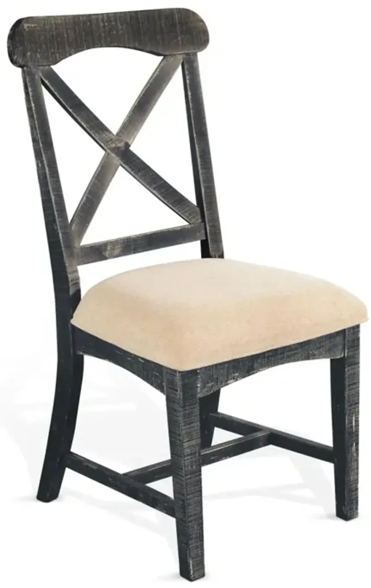 Sunny Designs Marina Black Sand Dining Chair with Cushioned Seat