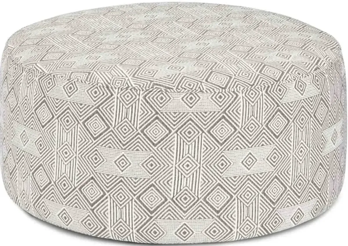 Fusion Popstitch Pebble Grey Charcoal Ottoman