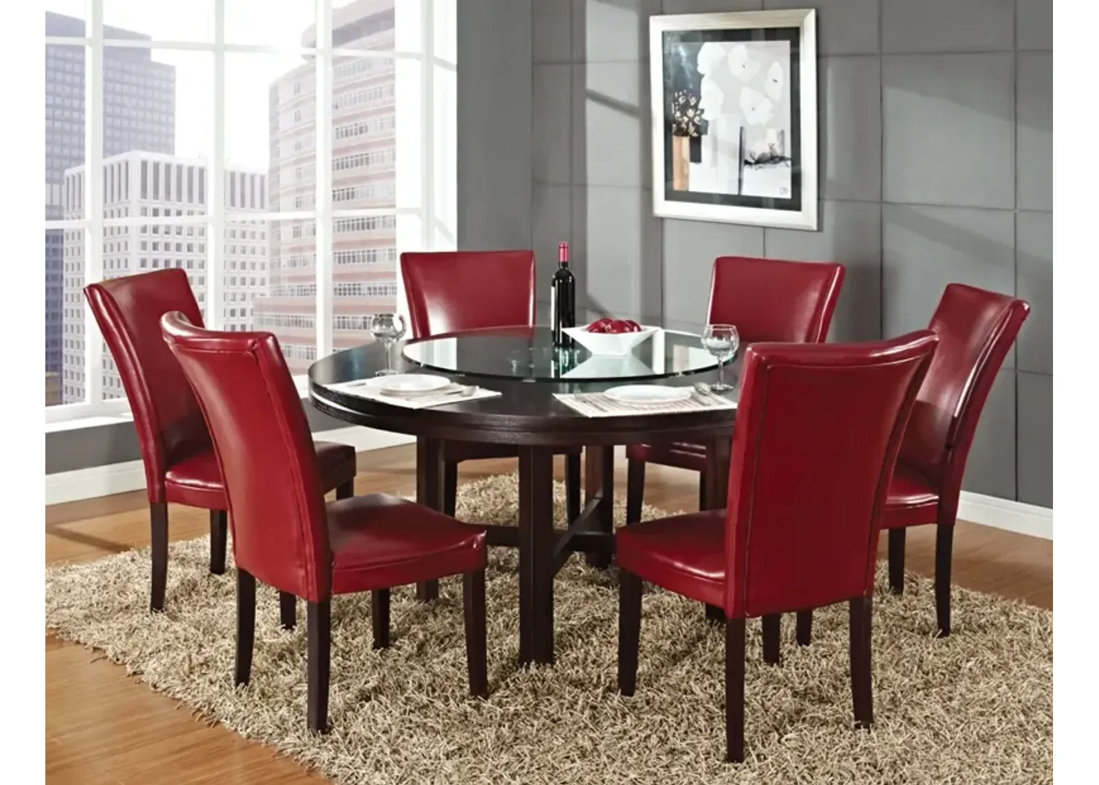 Steve Silver Hartford Red Side Chair