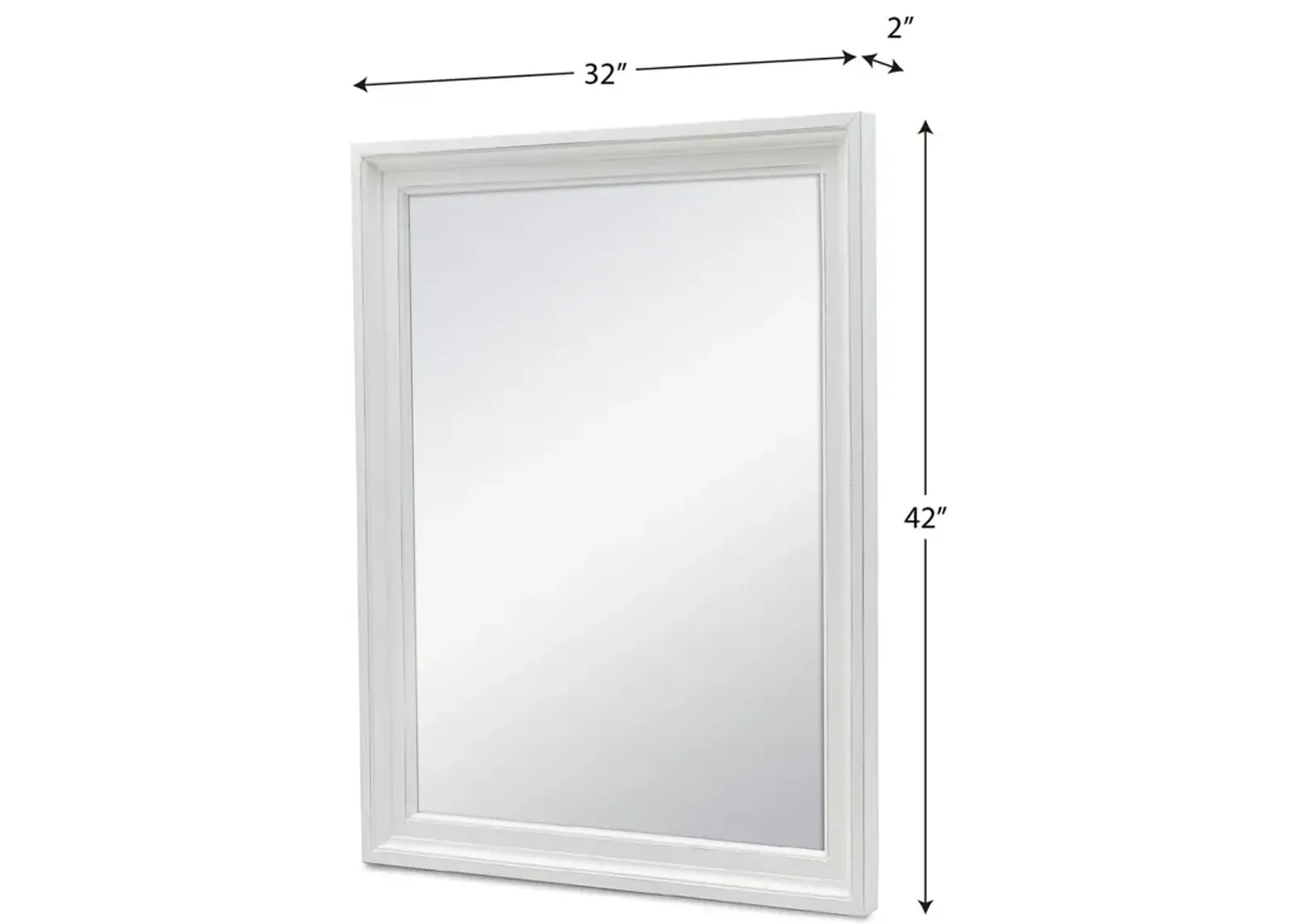 Seawinds Islamorada Clean White & Grey White Mirror