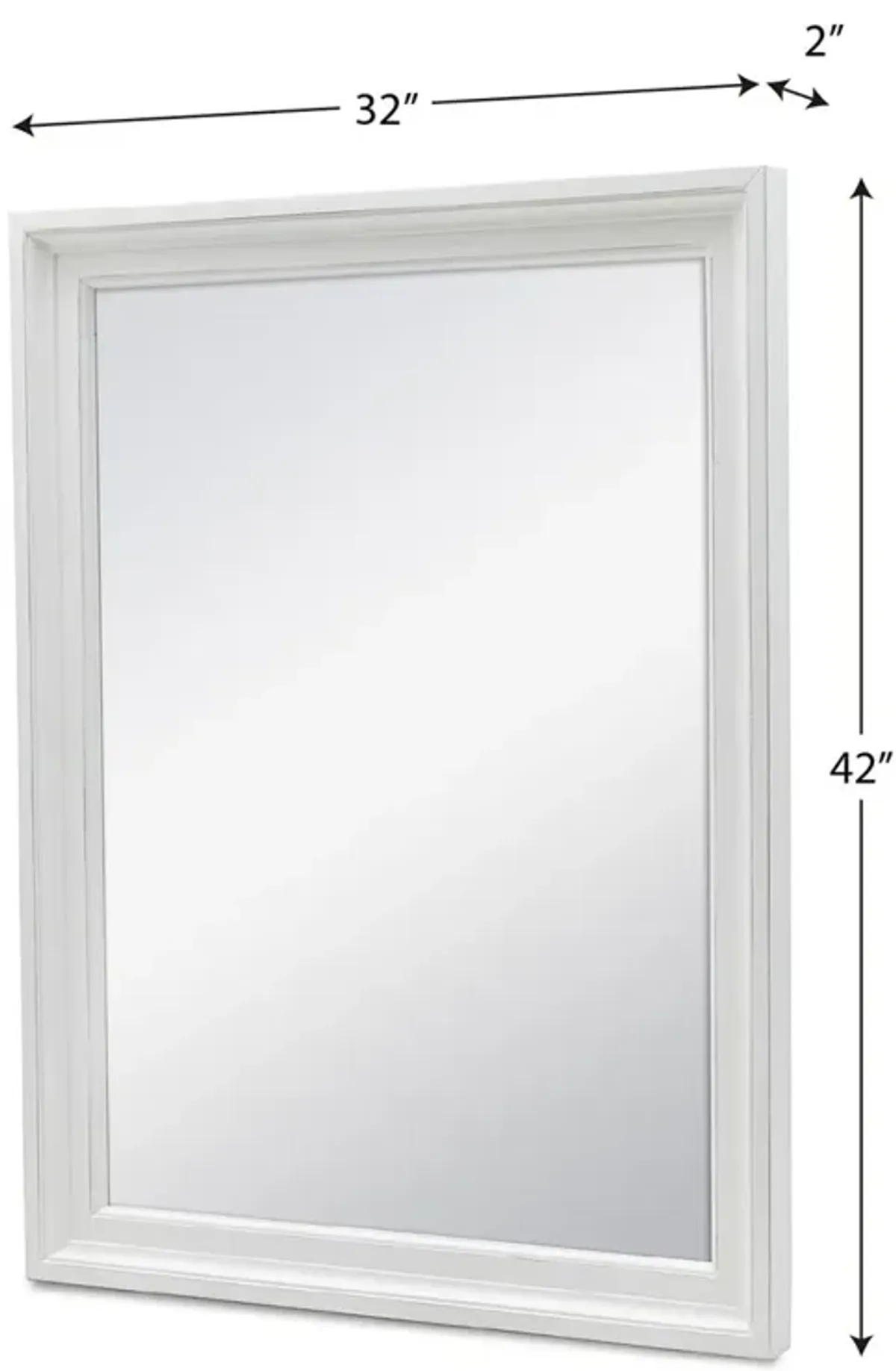 Seawinds Islamorada Clean White & Grey White Mirror